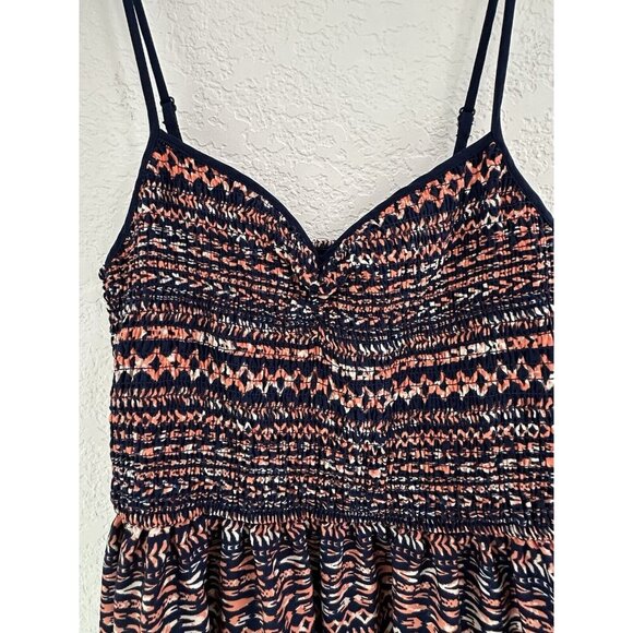 Mason + Mackenzie Mini‎ Dress Large Smocked Spaghetti Strap Sweetheart Neckline - Picture 2 of 6